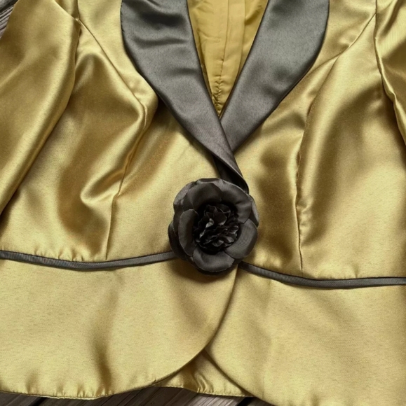 Lilly&Taylor 2 Piece Skirt and Jacket Size Women 22 Gold - Picture 4 of 8